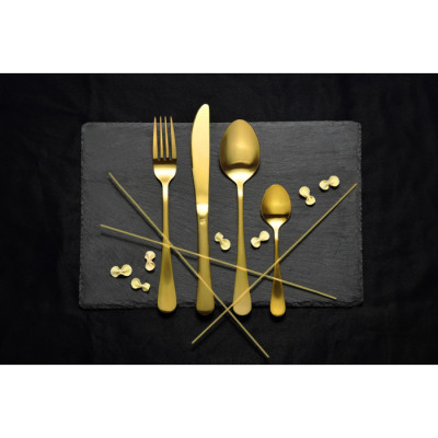 Набір столових приборів Bergner Munich gold matt 24 предмета (BG-5134-GD)