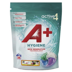 Капсули для прання A+ Hygiene Для всіх типів тканин 56 шт. (8435495836216)