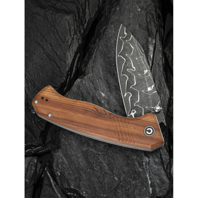Ніж Civivi Placoid, Wood, Damascus (C23079-DS1)