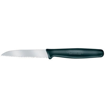 Кухонний ніж Victorinox Standart 8 см, с волнистым лезвием, черный (5.0633)