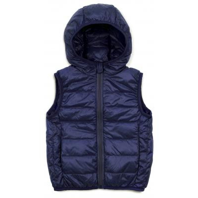 Жилет дитячий Kurt пуховий з капюшоном (V-HT-580T-104-blue)