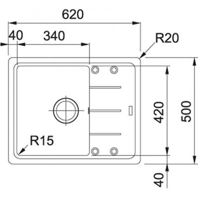 Мийка кухонна Franke BASIS BFG 611-62 (114.0306.795)