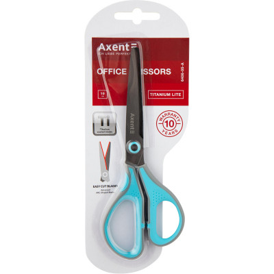 Ножиці Axent Titanium Lite 19 см Cіро-блакитні (6406-05-A)