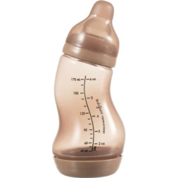 Пляшечка для годування Difrax S-bottle Natural із силіконовою соскою, 170 мл (705 Caramel)