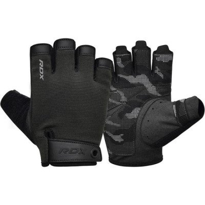 Рукавички для фітнесу RDX T2 Half Black Plus S (WGA-T2HB-S+)