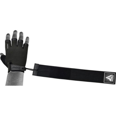 Рукавички для фітнесу RDX T2 Half Black Plus S (WGA-T2HB-S+)