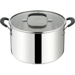 Каструля Tefal Jamie Oliver Home Cook, 8.4л, з кришкою, нержавіюча сталь, силікон (E3186375)