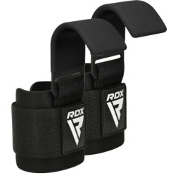 Гаки для тяги на зап'ястя RDX W5 Gym Hook Strap Black Plus (WAN-W5B+)