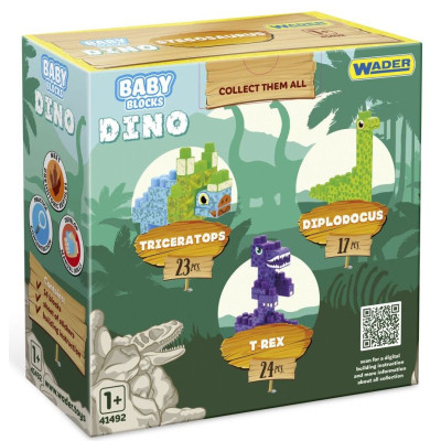 Конструктор Wader Baby Blocks Діно - диплодок (41493)