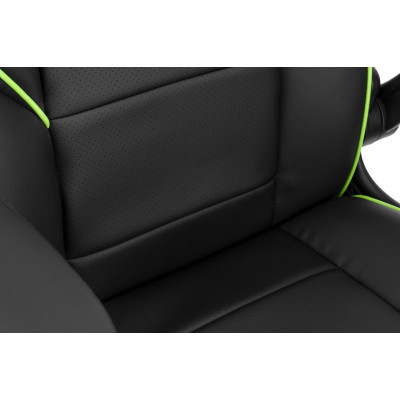 Крісло ігрове 2E Gaming Hebi Black/Green (2E-GC-HEB-BK)