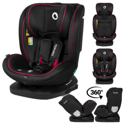Автокрісло Lionelo Bastiaan i-Size Black Red, чорне з червоним (LO-BASTIAAN I-SIZE BLACK RED)