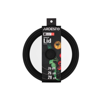 Кришка для посуду Ardesto Black Mars Smart 24/26/28 см (AR2428UL)