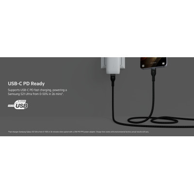 Дата кабель USB-C to USB-C 1.0m Belkin (CAB011BT1MBK)