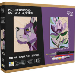 Набір для творчості Rosa Start Dog and Flower випалювання картини на дереві, в коробці (4823098544685)