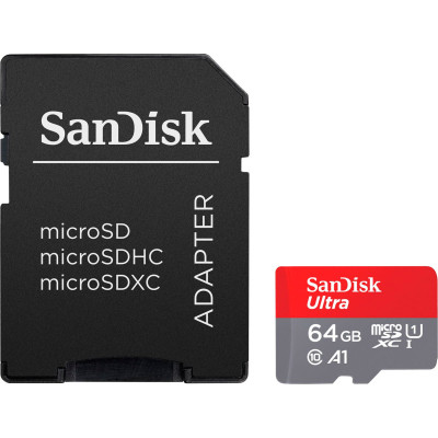 Карта пам&#039;яті SanDisk 64GB microSD class 10 UHS-I Ultra (SDSQUAB-064G-GN6MA)