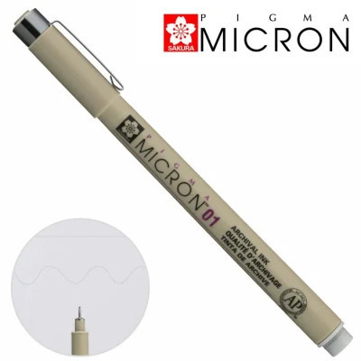 Лайнер Sakura Pigma Micron (0.1) 0,25 мм світло Сірий (084511333659)