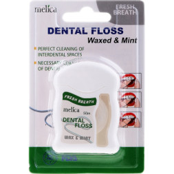 Зубна нитка Melica Dental Floss Waxed &amp; Mint 50 м (4770416002481)