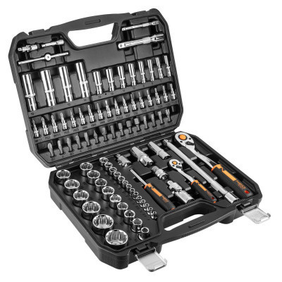 Набор инструментов Neo Tools 86шт, 1/2&quot;, 1/4&quot;, CrV, кейс (10-060)