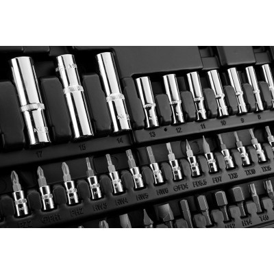 Набор инструментов Neo Tools 86шт, 1/2&quot;, 1/4&quot;, CrV, кейс (10-060)