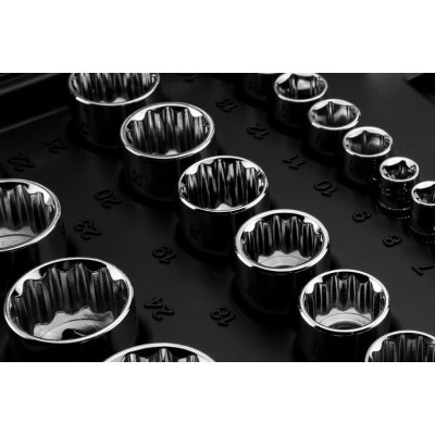 Набор инструментов Neo Tools 86шт, 1/2&quot;, 1/4&quot;, CrV, кейс (10-060)