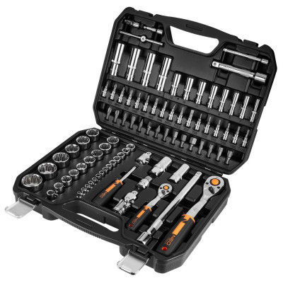 Набор инструментов Neo Tools 86шт, 1/2&quot;, 1/4&quot;, CrV, кейс (10-060)