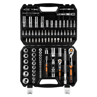 Набор инструментов Neo Tools 86шт, 1/2&quot;, 1/4&quot;, CrV, кейс (10-060)