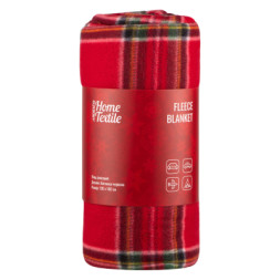 Плед Ardesto Christmas Fleece 130x160см, 100% поліестер, клітинка, червоний (ART0717PB)