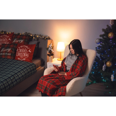 Плед Ardesto Christmas Fleece 130x160см, 100% поліестер, клітинка, червоний (ART0717PB)