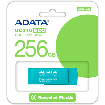 USB флеш накопичувач ADATA 256GB UC310 Eco Green USB 3.2 (UC310E-256G-RGN)