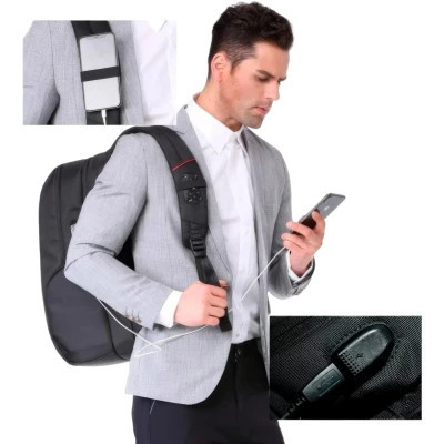 Рюкзак для ноутбука Tavialo 15.6&quot; Smart TB20-1 black, 20л, 46х31х19см (TB20-124BL)