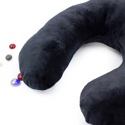 Подушка MirSon для подорожей №8752 Velvet Line 28-0007 Black 50% Memory (2200006348375)