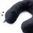 Подушка MirSon для подорожей №8752 Velvet Line 28-0007 Black 50% Memory (2200006348375)