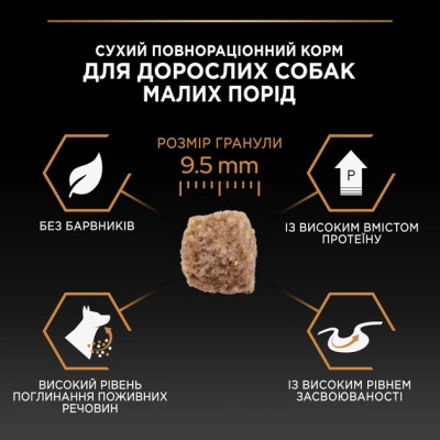 Сухий корм для собак Purina Pro Plan Dog Small&amp;Mini Adult з куркою і рисом 3 кг (7613035114920)