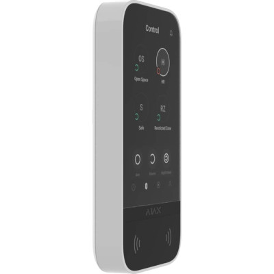 Клавіатура до охоронної системи Ajax KeyPad TouchScreen біла