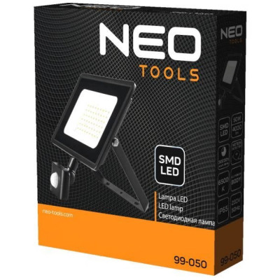 Прожектор Neo Tools алюміній, 220 В, 50Вт, 4000 люмен, SMD LED, кабель 0.15 м бе (99-050)