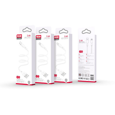 Дата кабель USB 2.0 AM to Lightning 1.0m Rock XO (NB230_L_White)