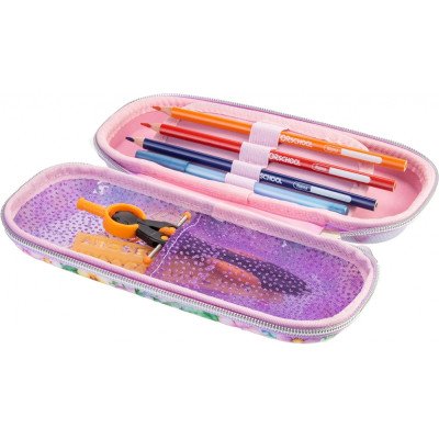 Пенал Cool For School з віконцем 1 відділення з органайзером фіолетовий (QT-5751-Purple)