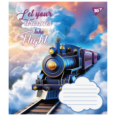 Зошит Yes Let your dreams 12 аркушів коса лінія (766933)