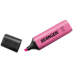 Маркер Stanger текстовий, 1-5 мм рожевий 10 шт (MARKER-TXT-STFLATP10)