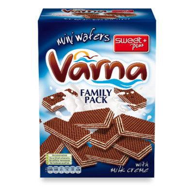 Вафлі Sweet Plus Varna Family з молочним кремом 260 г (1110324)