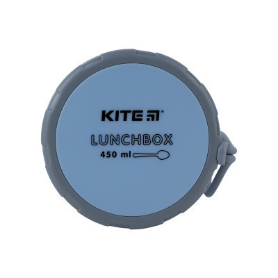 Ланч-бокс дитячий Kite круглий 450 мл, блакитний (K23-187-2)