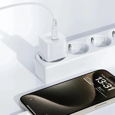 Зарядний пристрій Acefast USB-C 20W Gan A73 mini + USB-C cable Fast Charger White (6974316282655)