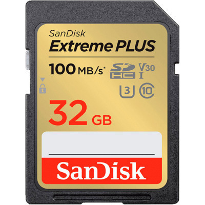Карта пам&#039;яті SanDisk 32GB SDXC class 10 Extreme PLUS (SDSDXWT-032G-GNCIN)