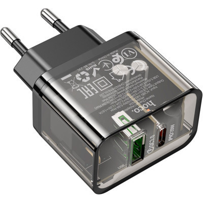 Зарядний пристрій HOCO N34 Dazzling dual-port Black (6931474799166)