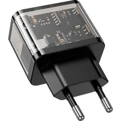 Зарядний пристрій HOCO N34 Dazzling dual-port Black (6931474799166)