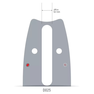 Шина для ланцюгової пили Oregon 0.325&#039;&#039;, 1.5 мм, 18&#039;&#039;/45 см (183SFHD025)