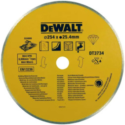 Диск пильний DeWALT алмазний бетон/цегла/підлогова плитка/кахель, 250х1.6х25.4 мм (DT3734)
