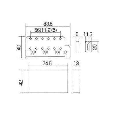 Бридж для гітари Gotoh GE102T C