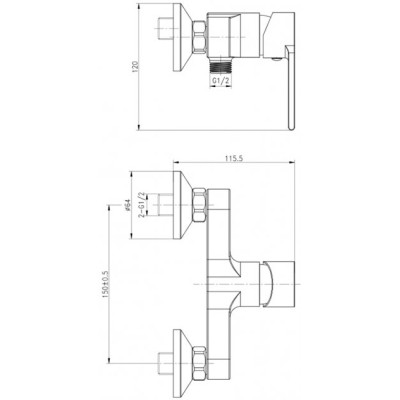 Змішувач Cersanit BRASCO для душу (S951-231)
