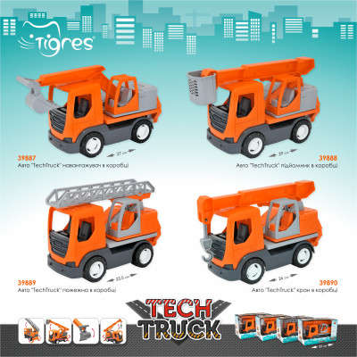 Спецтехніка Tigres Авто &quot;TechTruck&quot; пожежна в коробці (39889)